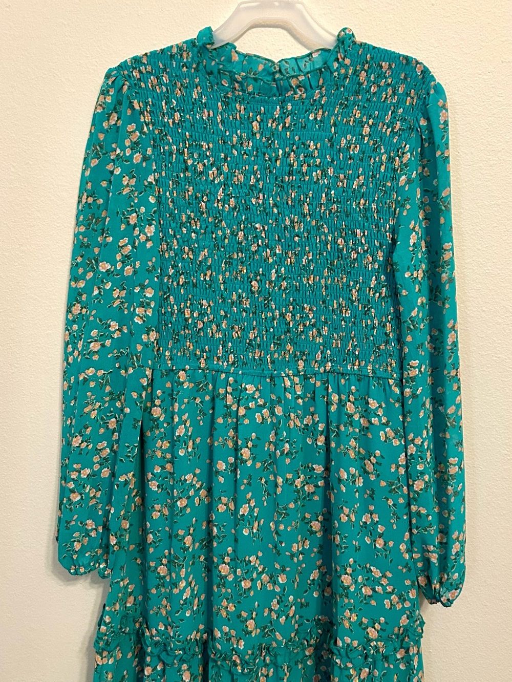Women’s Teal Floral Dress, Size Small, EUC - Picture 2 of 11